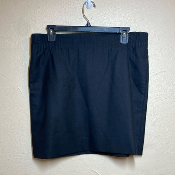 J. Crew Factory Wool Blend pull on mini skirt black size 2 - Picture 1 of 6
